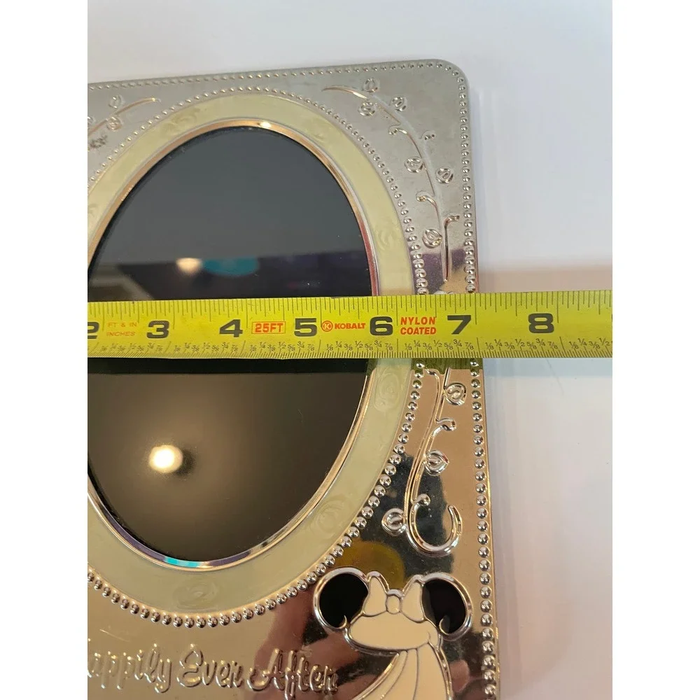 Disney Mickey Minnie Mouse‎ Happily Ever After Wedding Picture Frame Silver 7x9